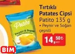 PATİTO TIRTIKLI PATATES CİPSİ